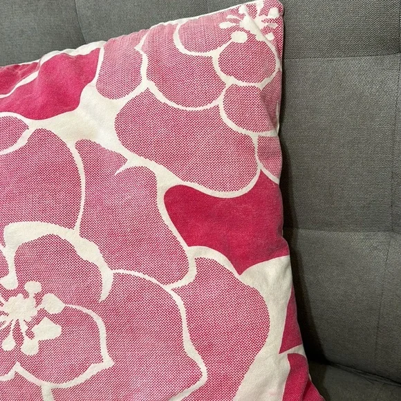 Pink Floral Throw Pillow 19” x 19” - Florence Broadhurst - Picture 4 of 7